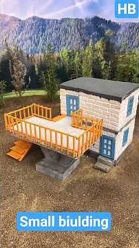 🏠 Small Cement Building Made Easy! DIY House Construction 🌇🤗 #shortfeed #shortvideo