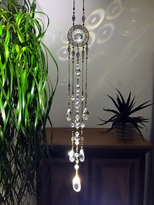 Crystal Suncatcher: Bronze Window Hanging, Deco Crystals - Etsy UK