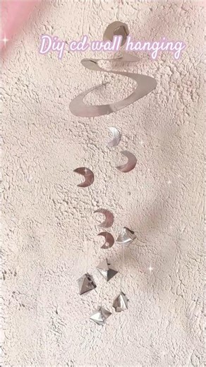 👉 Making my room Pinterest aesthetic ep. 13 diy wall hanging with cd #easydecor #shorts #diy