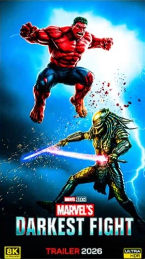 RED HULK vs PREDATOR 🔥 The Deadliest 2026 Battle | #shorts