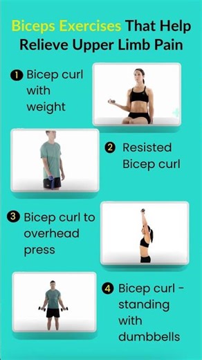 Biceps exercises that can help relieve upper limb pain.