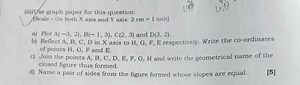 (iii) Use graph paper for this question.Scale - On both X axi... | Filo