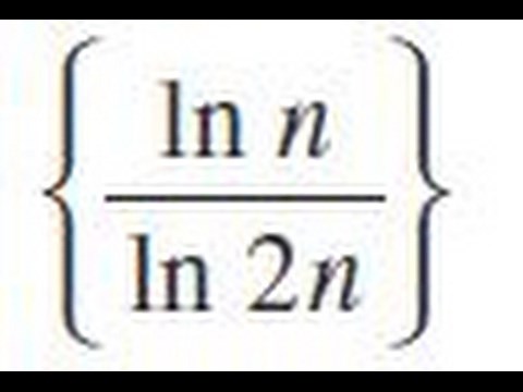 {ln n/ ln 2n} Determine whether the sequence converges or diverges. If it converges