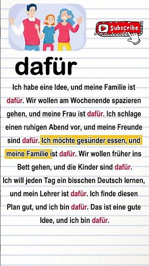 Deutsch lernen mit „dafür“ im Alltag | A1–B1