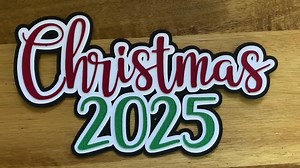 Handmade Christmas 2025 Scrapbook Title: Red & Green Die Cut Embellishment - Etsy