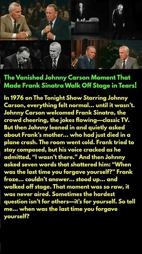 The Vanished Johnny Carson Moment That Made Frank Sinatra Walk Off Stage in Tears!