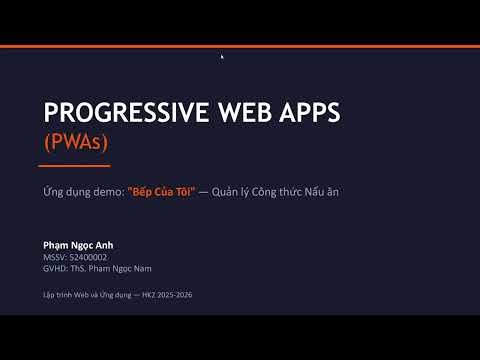 Progressive Web Apps (PWAs) - 52400002