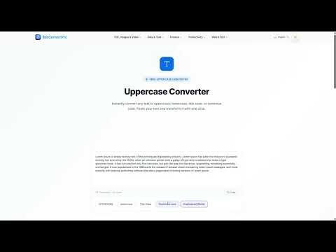 Uppercase Converter | bosconvertpro.com