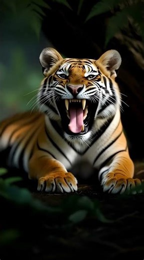 Angry Tiger Wakes Up & Roars!
