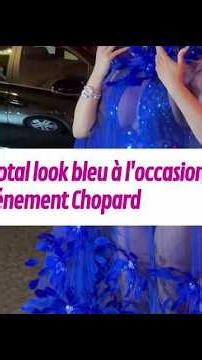 Cardi B ose le total look bleu à l'occasion de l'événement Chopard