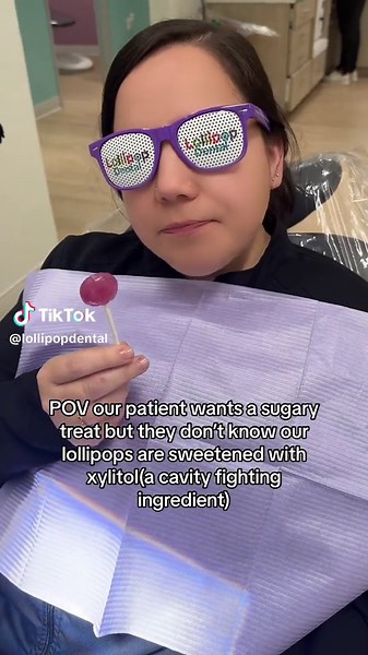 🍭Keeping our smiles cavity free with xylitol!😁 #lollipop #pediatricdentist #dentaloffice #dentalhumor #dentalassistant #lollipopdental #trending