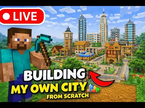 Building a Whole City From Scratch in Minecraft (Day 1)