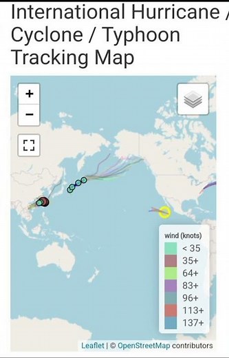 International Hurricane / Cyclone / Typhoon Tracking Map on 8th July - Cyclocane.com