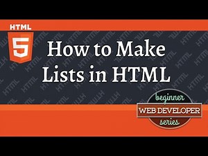 How to make list in HTML | Ordered and unordered list