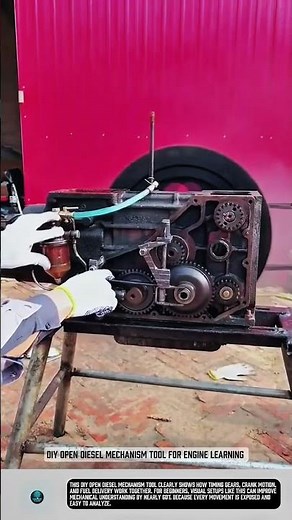DIY open diesel mechanism tool for engine learning #tools