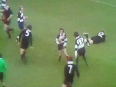 That Try-Barbarians v All Blacks 1973 Cardiff Arms Park (with player commentary)