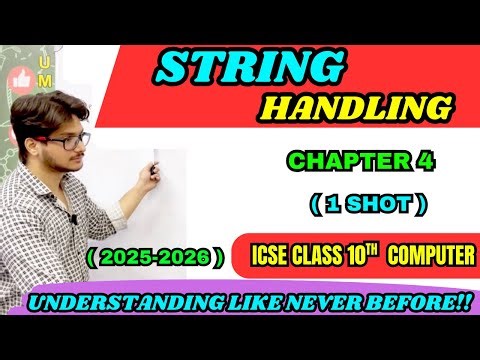String Handling in Java Complete Boards Theory | ICSE Class 10 Computer Applications