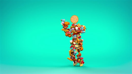 Dancing fast food dishes. | Premium Stock Video Footage