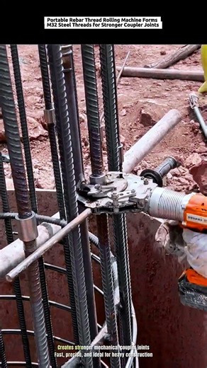 Portable Rebar Thread Rolling Machine Forms M32 Steel Threads for Stronger Coupler Joints