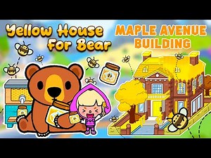 Maple Avenue Building ❤️ Cute Yellow House For Bear & Masha 💙Toca Boca House Ideas | Toca Life World