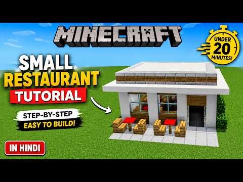 Minecraft : How to Build a Small Restaurant in Minecraft! 🍔 | Easy Tutorial