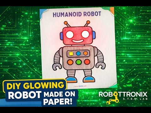 𝗚𝗹𝗼𝘄𝗶𝗻𝗴 𝗛𝘂𝗺𝗮𝗻𝗼𝗶𝗱 𝗥𝗼𝗯𝗼𝘁 𝗠𝗮𝗱𝗲 𝗨𝘀𝗶𝗻𝗴 𝗣𝗮𝗽𝗲𝗿 | 𝗦𝗽𝗮𝗿𝗸𝘁𝗿𝗼𝗻𝗶𝘅 𝗗𝗜𝗬 𝗣𝗮𝗽𝗲𝗿 𝗖𝗶𝗿𝗰𝘂𝗶𝘁 𝗟𝗲𝗮𝗿𝗻𝗶𝗻𝗴 𝗞𝗶𝘁