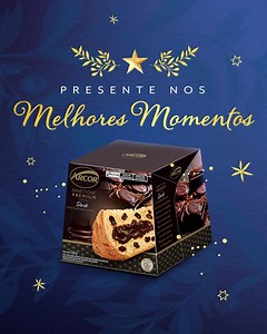 Tem novidade no Natal da Arcor! Que tal se deliciar com o Panettone Arcor Premium Dark, com gotas e recheio sabor chocolate meio amargo? 😍 | Arcor
