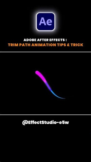 Master Trim Paths Animation Adobe After Effects #viral #aftereffecttips