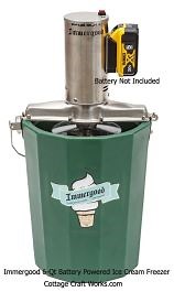 Immergood 6-Qt Battery Powered Ice Cream Freezer