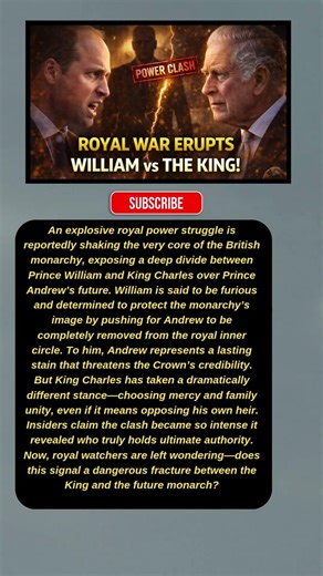 William vs Charles EXPLODES Over Andrew! #PrinceWilliam #KingCharles #RoyalFamily