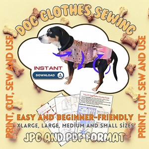Beginner Friendly Dog Clothes Sewing Pattern: Large Breed Raincoat (PDF) - Etsy