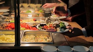 People Impose Food Catering Impose Salad Stock Footage Video (100% Royalty-free) 25100339 | Shutterstock