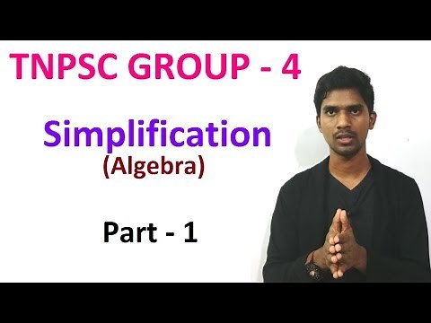 SIMPLIFICATION ALGEBRA PART 1 | TNPSC GROUP 4 | Mission 2.O | Aptitude in Tamil