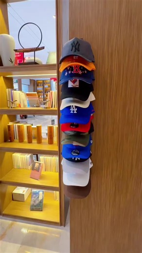 Super easy way to keep hats organized &save on space!#hats #hatrackorganizer #tiktokshoprestock #getreadyforfashionweek #organization