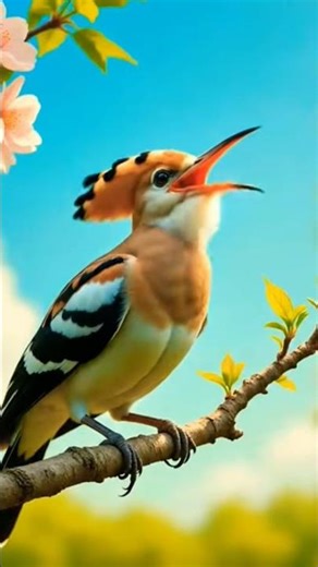 hoopoe bird, hoopoe sound#birds #shorts #viral #shortfeed #birdsounds#shorts