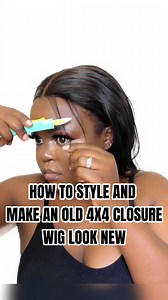 DIY HOW TO STYLE AND MAKE AN OLD 4X4 CLOSURE WIG LOOK NEW🔥 I do not own copyright to these songs | GIVEN MVULA