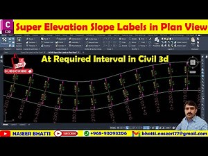 Super elevation slope labels plan view civil 3d | Export Super elevation Slope Labels to excel solve