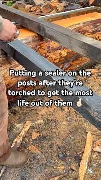 🔥 Torching Posts for the #cowshelter | #lumber #leanto #building