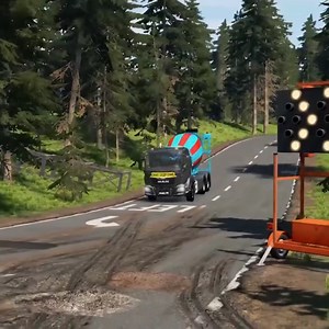 Trucks vs Scary Potholes on Road at 200 MPH Speed !! | The Game Debugger
