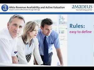 Amadeus Altéa Revenue Availability with Active Valuation
