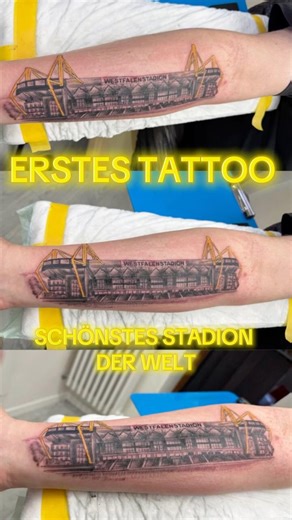 Mein Erstes Tattoo und direkt das schönste Stadion der Welt. #EinfachJanosch #bvb #westfalenstadion
