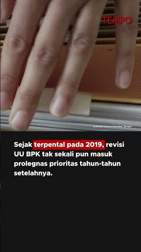 Mengapa Revisi UU BPK Macet di DPR #shorts