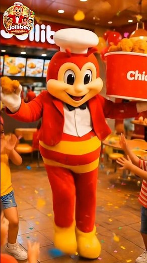 Jollibee Dance Party Giving Chicken to Kids So Fun to Watch