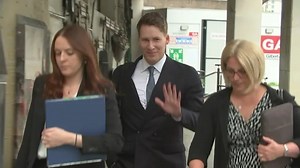Dustin Lance Black arrives at court for assault trial