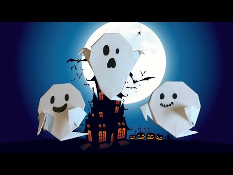 [Origami] How to make a Halloween ghost / Easy ☆ 3D ghost