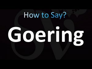 How to Pronounce Goering (correctly!)