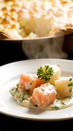 Classic British Fish Pie (Salmon, Smoked Haddock & Cod with Mashed Potato Topping)
