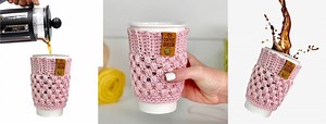 Easy Crochet Cup Cozy - Free Pattern With Video - A Crafty Concept