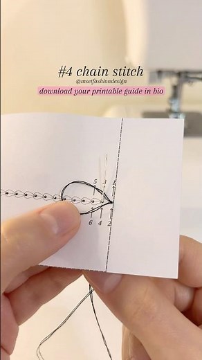 How to sew #4 chain stitch - 10 stitches you need to know #sewing