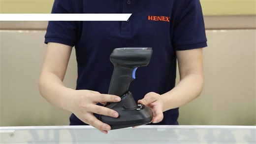 Henex Android 2D Barcode Scanner with Rechargeable Cradle Handheld USB TTL Interface 1D Scan Element Compatible Mobile Phone